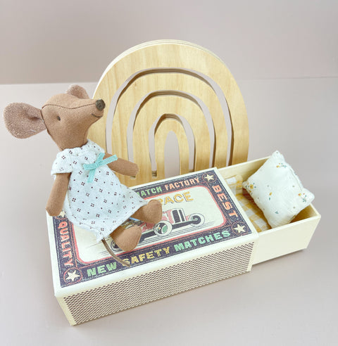 Mouse Big Sister Brown in box - Maileg