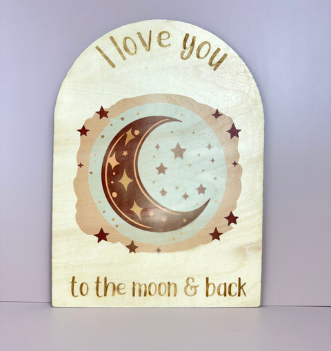 I love you to the moon & back - Decor Sign - Luma Light