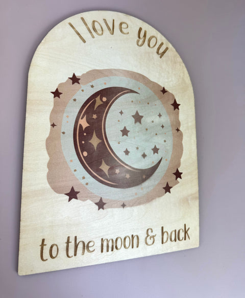 I love you to the moon & back - Decor Sign - Luma Light