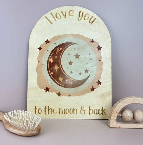 I love you to the moon & back - Decor Sign - Luma Light