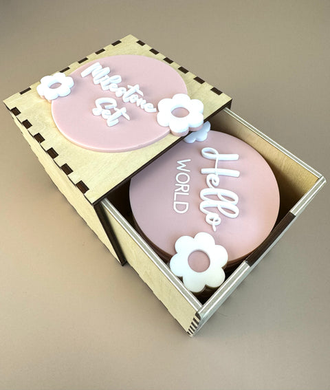 Flower Pink Milestone Disc Set - Luma Light