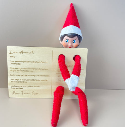 Elf Postcard "I've Arrived!" - Elf on the Shelf Prop - Luma Light