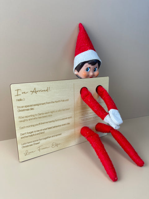 Elf Postcard "I've Arrived!" - Elf on the Shelf Prop - Luma Light