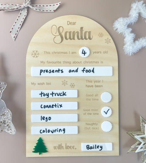 Dear Santa Christmas Board - Fill in your detail  - Luma Light