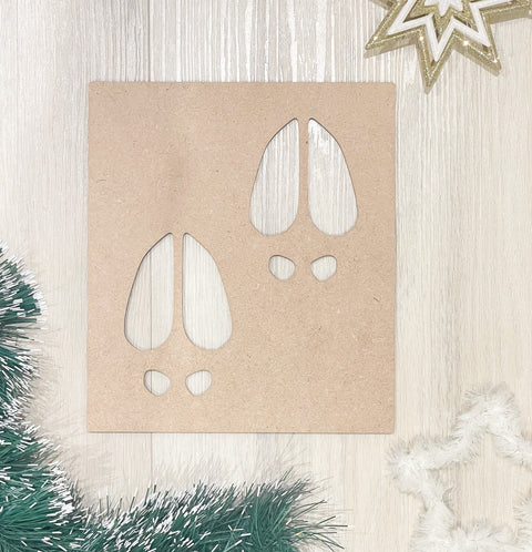 Reindeer Footprint Stencil - Luma Light