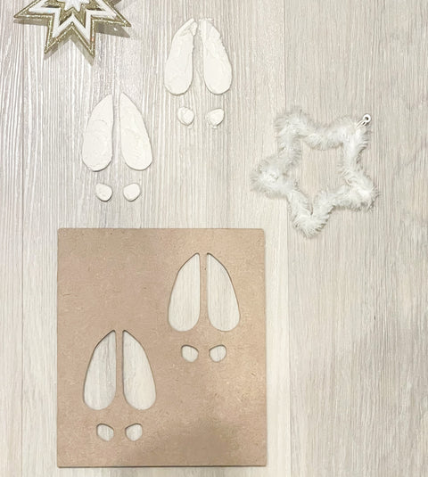 Reindeer Footprint Stencil - Luma Light