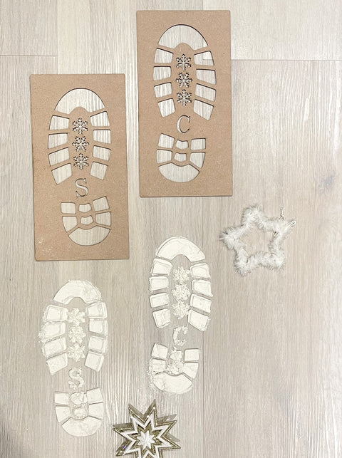 Santa Footprint Stencil - Luma Light