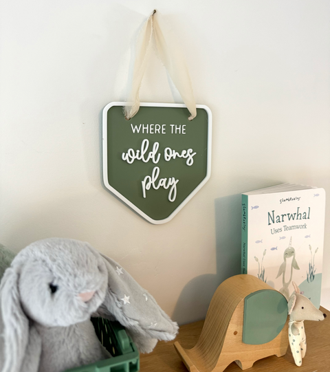 Decor Wall Banner - Where the wild ones play - Luma Light