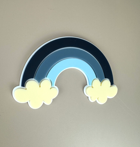 Acrylic Decor Shapes - Blue Rainbow - Luma Light