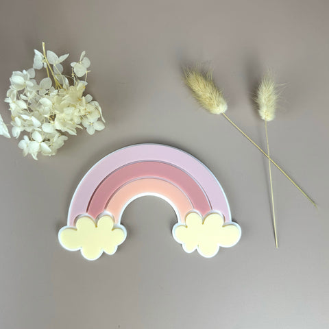 Acrylic Decor Shapes - Pink Rainbow - Luma Light