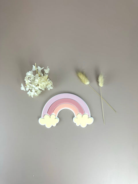 Acrylic Decor Shapes - Pink Rainbow - Luma Light