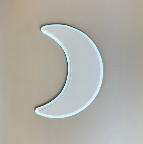 Acrylic Decor Shapes - Neutral Half Moon - Luma Light