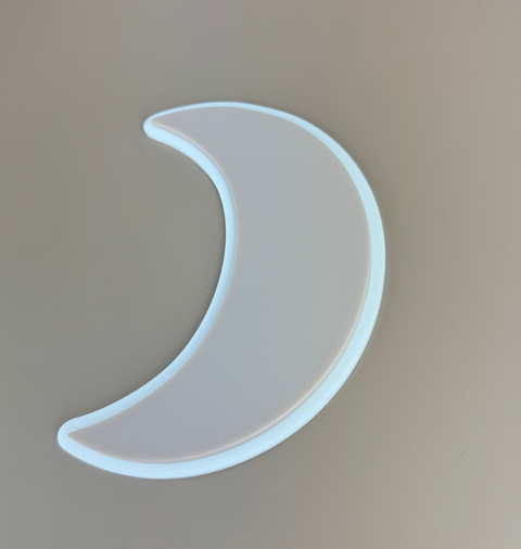 Acrylic Decor Shapes - Neutral Half Moon - Luma Light