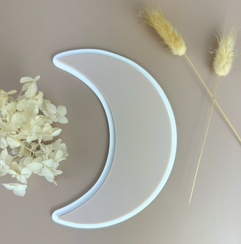 Acrylic Decor Shapes - Neutral Half Moon - Luma Light