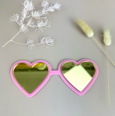 Acrylic Decor Shapes - Heart Sunglasses - Luma Light