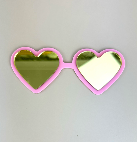 Acrylic Decor Shapes - Heart Sunglasses - Luma Light