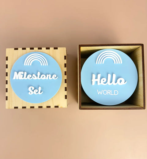 Blue Rainbow Milestone Disc Set - Luma Light