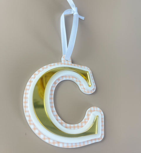 Triple Layered Christmas Ornament - Choose your Letter - Luma Light DISCOUNTED