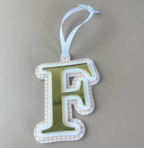 Triple Layered Christmas Ornament - Choose your Letter - Luma Light DISCOUNTED