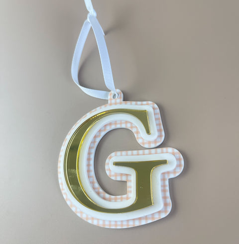 Triple Layered Christmas Ornament - Choose your Letter - Luma Light DISCOUNTED