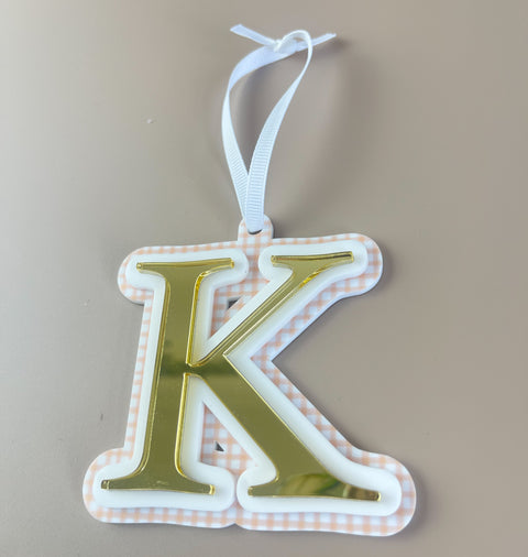 Triple Layered Christmas Ornament - Choose your Letter - Luma Light DISCOUNTED