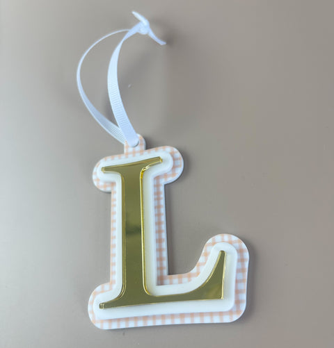 Triple Layered Christmas Ornament - Choose your Letter - Luma Light DISCOUNTED