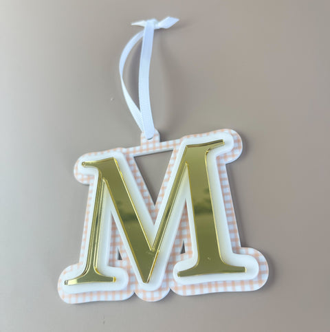 Triple Layered Christmas Ornament - Choose your Letter - Luma Light DISCOUNTED