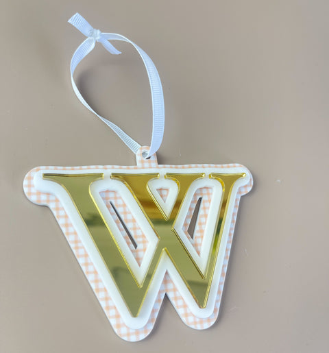 Triple Layered Christmas Ornament - Choose your Letter - Luma Light DISCOUNTED