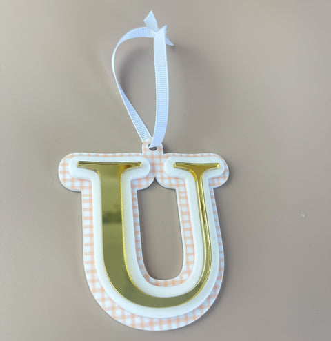 Triple Layered Christmas Ornament - Choose your Letter - Luma Light DISCOUNTED