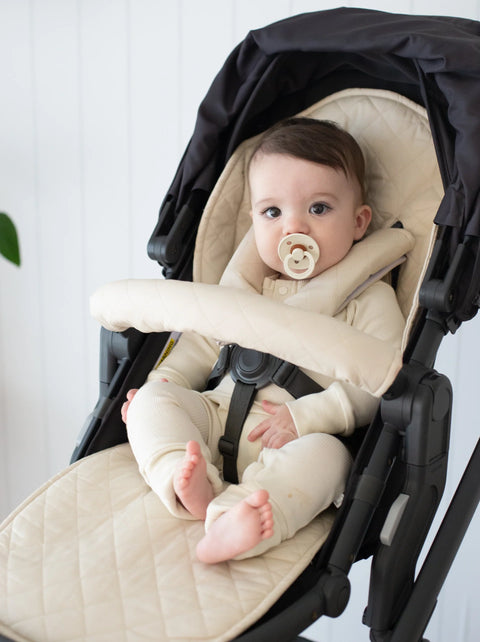 Universal Quilted Pram Liner | Oat - Bambella Designs