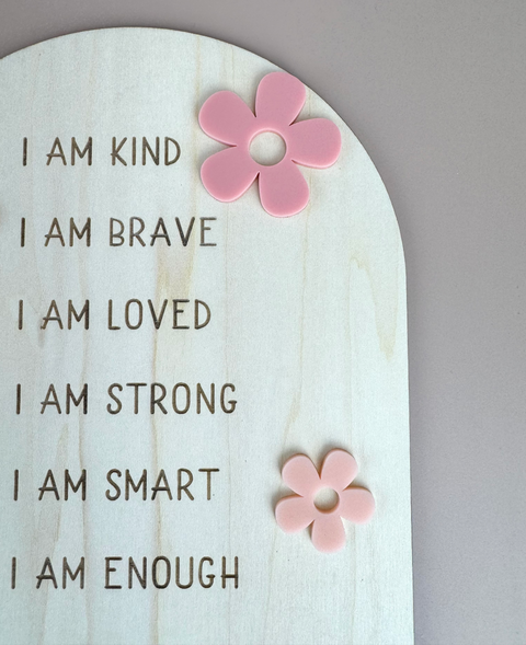 Custom Floral Affirmation Sign - Luma Light