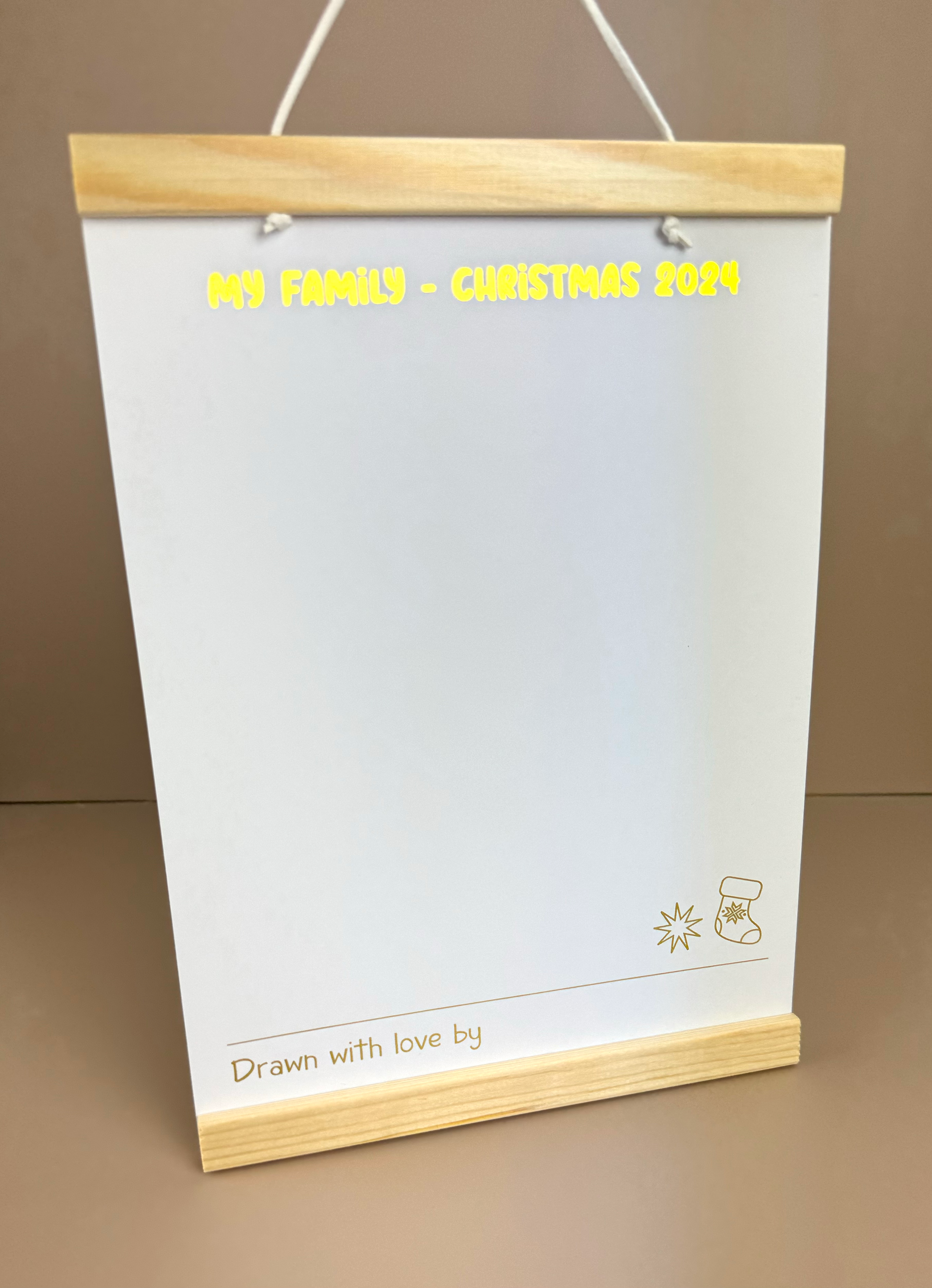 Kids Christmas Drawing Kit - with magnetic poster hanger - Luma Light DISCOUNTED