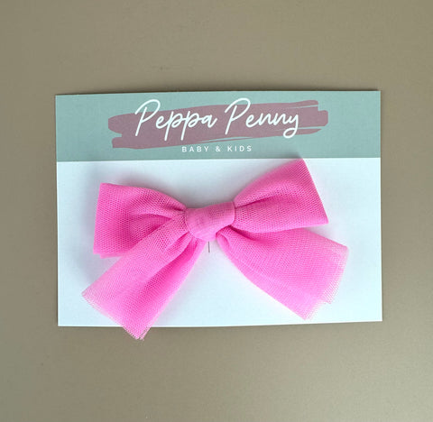 Hot Pink Bow Clip - Peppa Penny