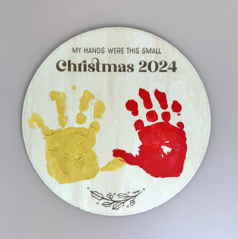 Christmas handprint sign - My hands were this small - Luma Light