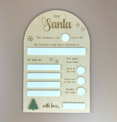 Dear Santa Christmas Board - Fill in your detail  - Luma Light