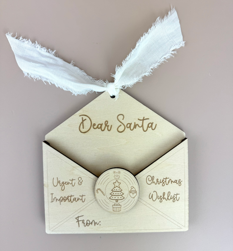 Letter to Santa - Christmas Wishlist Envelope Ornament - Luma Light