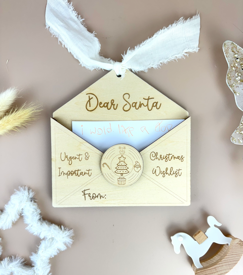 Letter to Santa - Christmas Wishlist Envelope Ornament - Luma Light