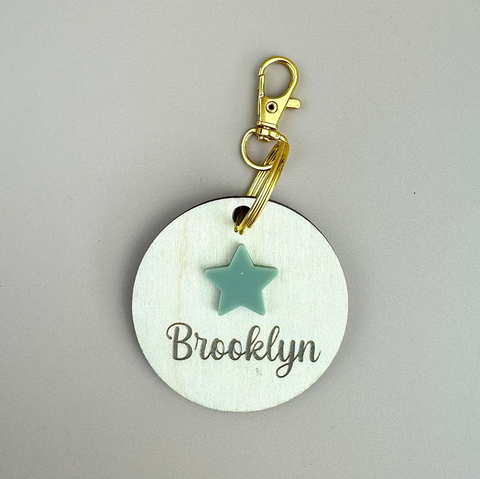 Personalised Name Bag Tag - Star - Luma Light