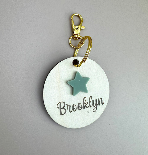 Personalised Name Bag Tag - Star - Luma Light