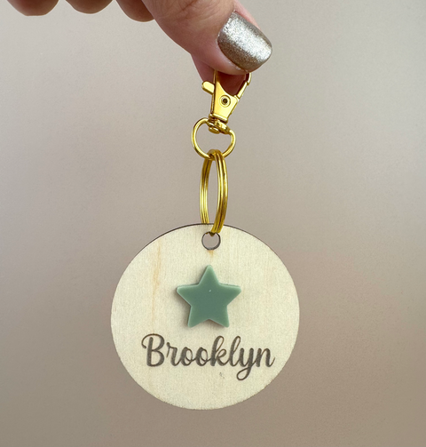 Personalised Name Bag Tag - Star - Luma Light