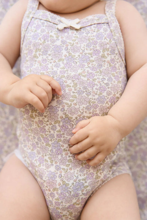 Organic Cotton Bridget Singlet Bodysuit - Chloe Lavender - Jamie Kay