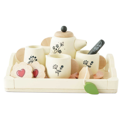 Wooden Tea Set & Tray Neutral -  Le Toy Van