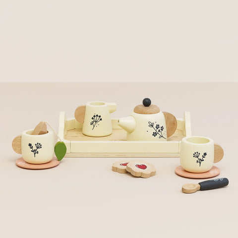 Wooden Tea Set & Tray Neutral -  Le Toy Van