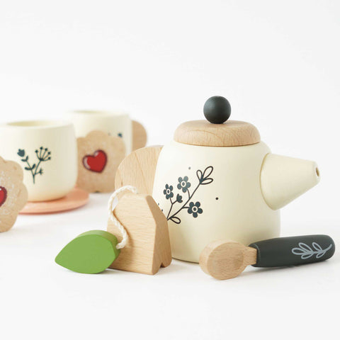 Wooden Tea Set & Tray Neutral -  Le Toy Van