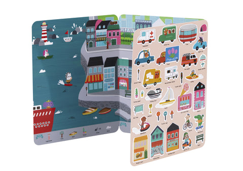 Silicone Sticker Book - Busy City - Tooky Toys