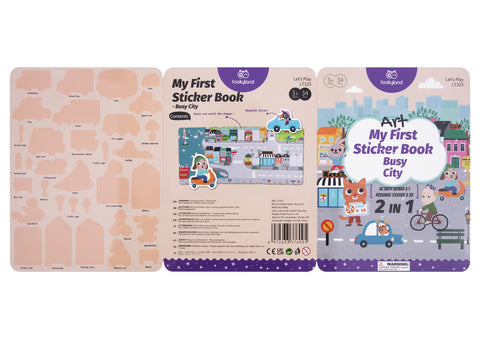 Silicone Sticker Book - Busy City - Tooky Toys