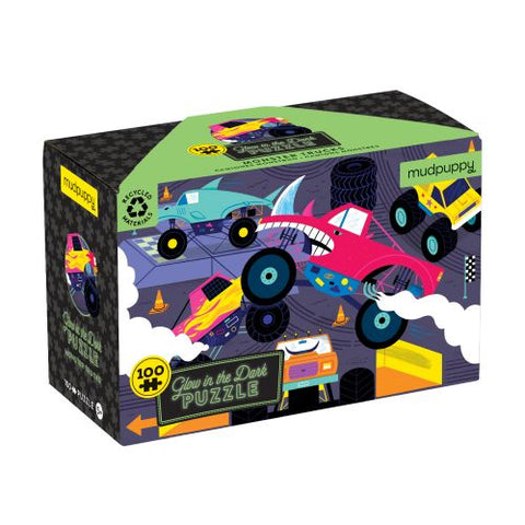 Glow Puzzle Monster Trucks 100 pieces - Mudpuppy