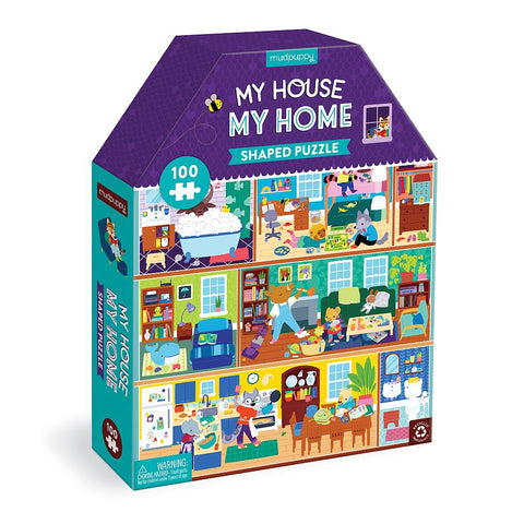 House Shaped Puzzle – My House - 100 pieces - Mudpuppy