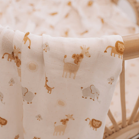 Welcome Party Organic Muslin Wrap Swaddle - Fox & Fallow