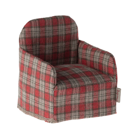 Chair Mouse Red Checker - Maileg